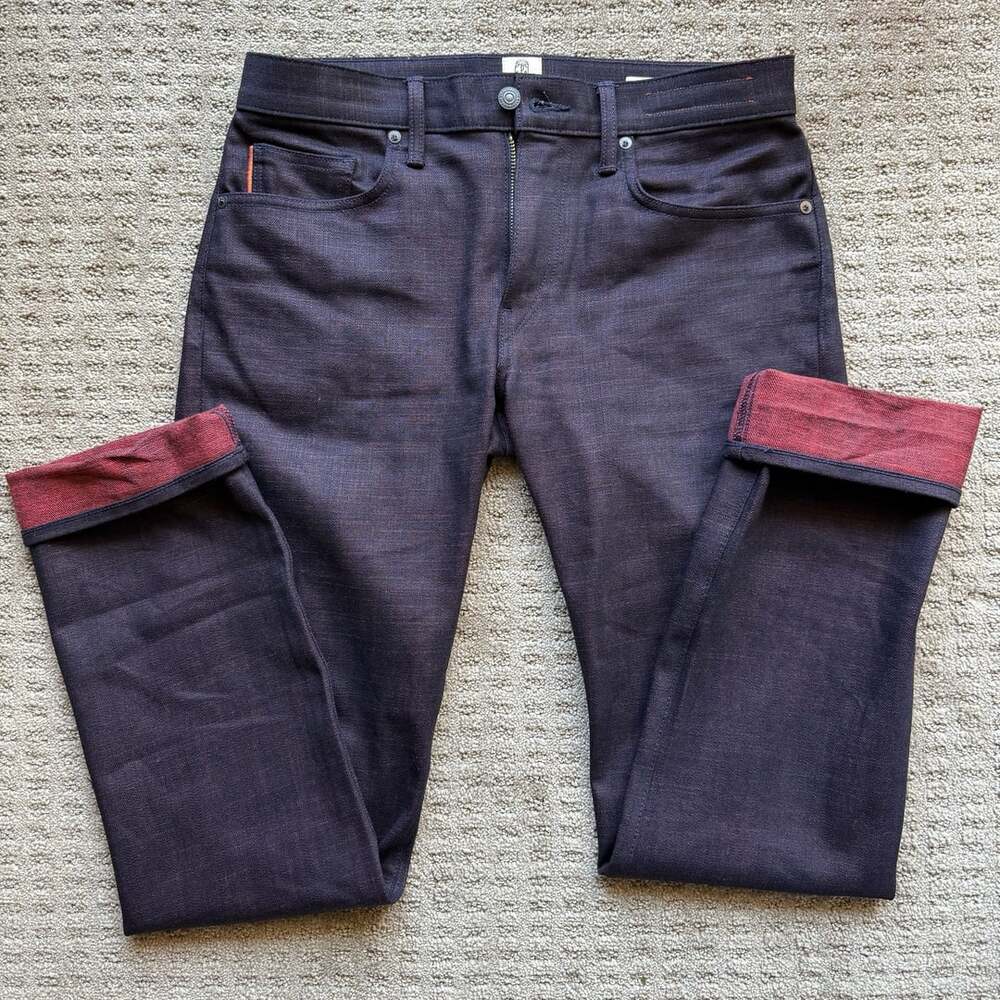 Kato Jeans Size 31 Bordeaux Selvedge Denim